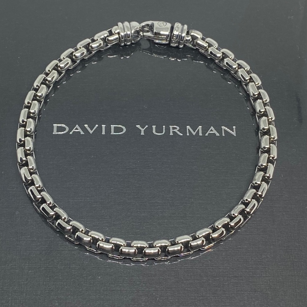 David Yurman 5mm Box Chain Men’s Silver Br…